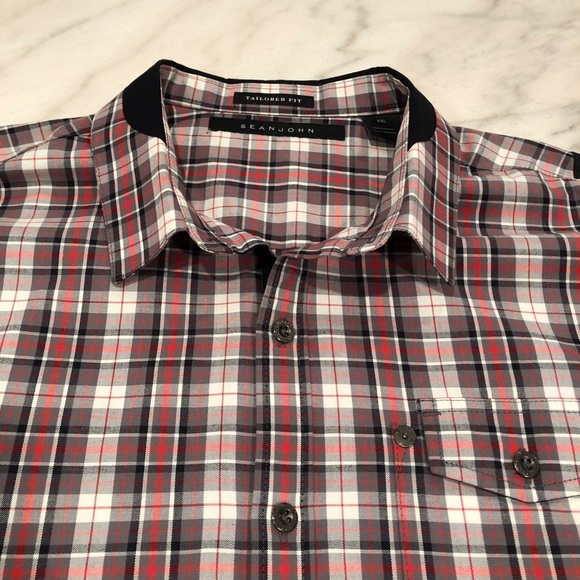 🔥Sean John tailored fit plaid shirt!🔥 - Picture 1 of 10